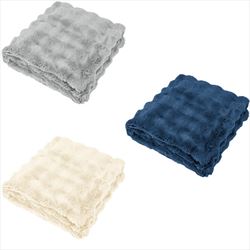HH7068B Faux Fur rPET Bubble Blanket